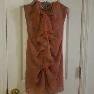 Orange and Gray Dress